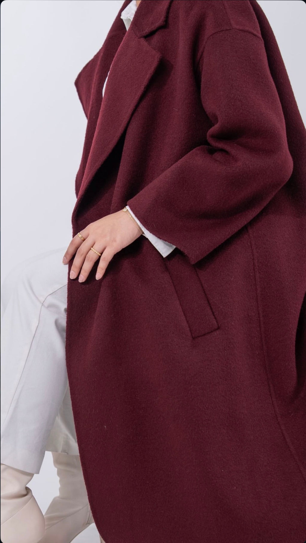 Long Maroon Coat
