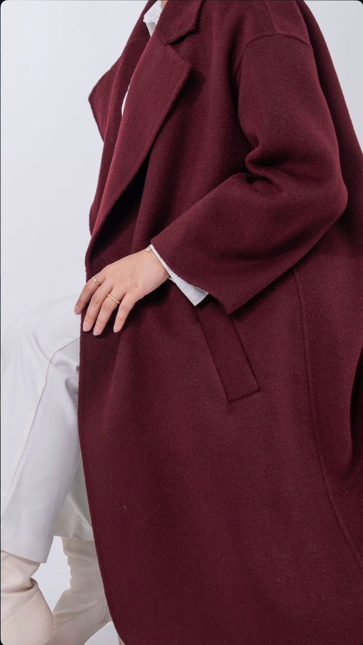 Long Maroon Coat