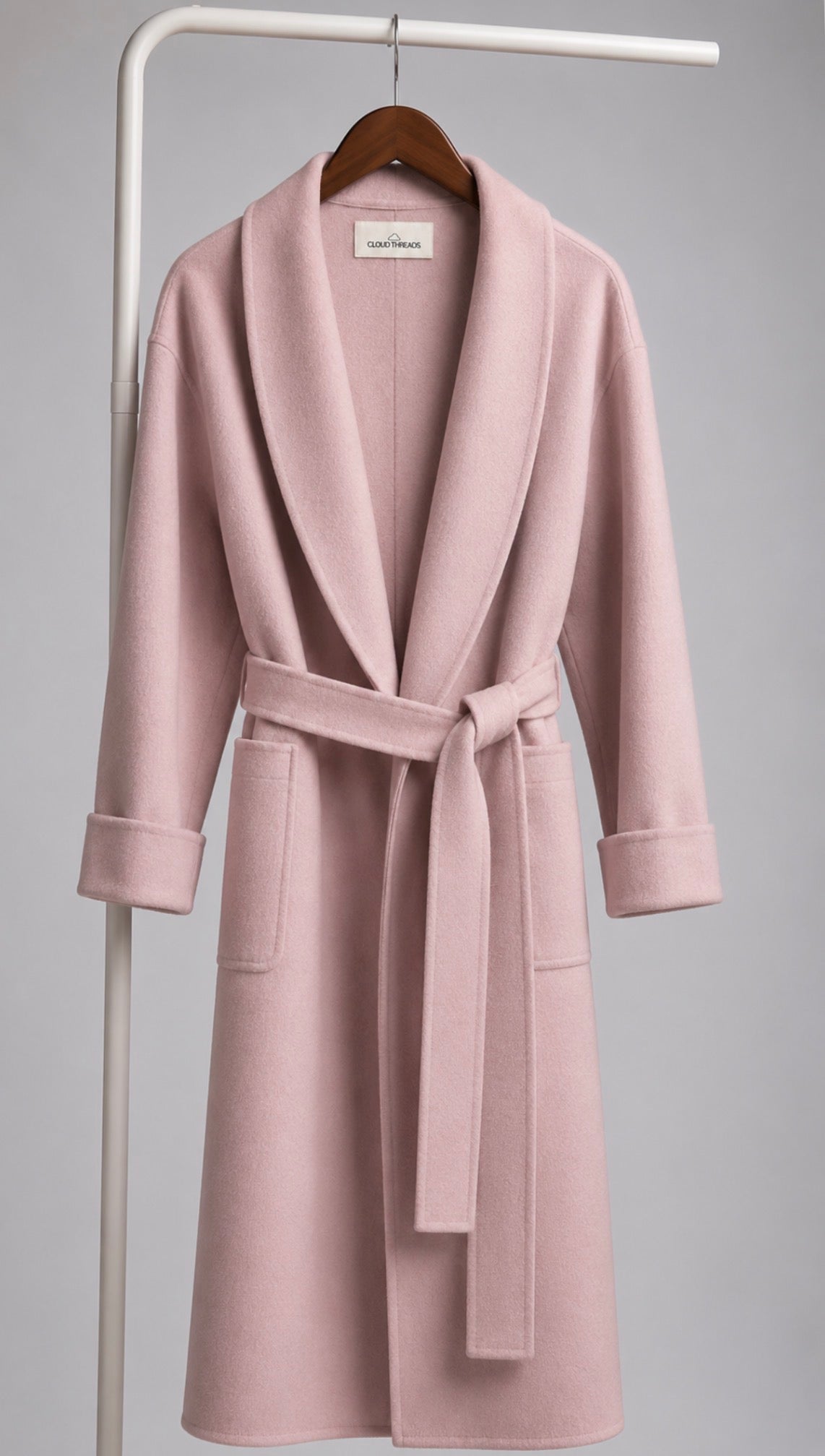 Light Pink. Woolen Coat