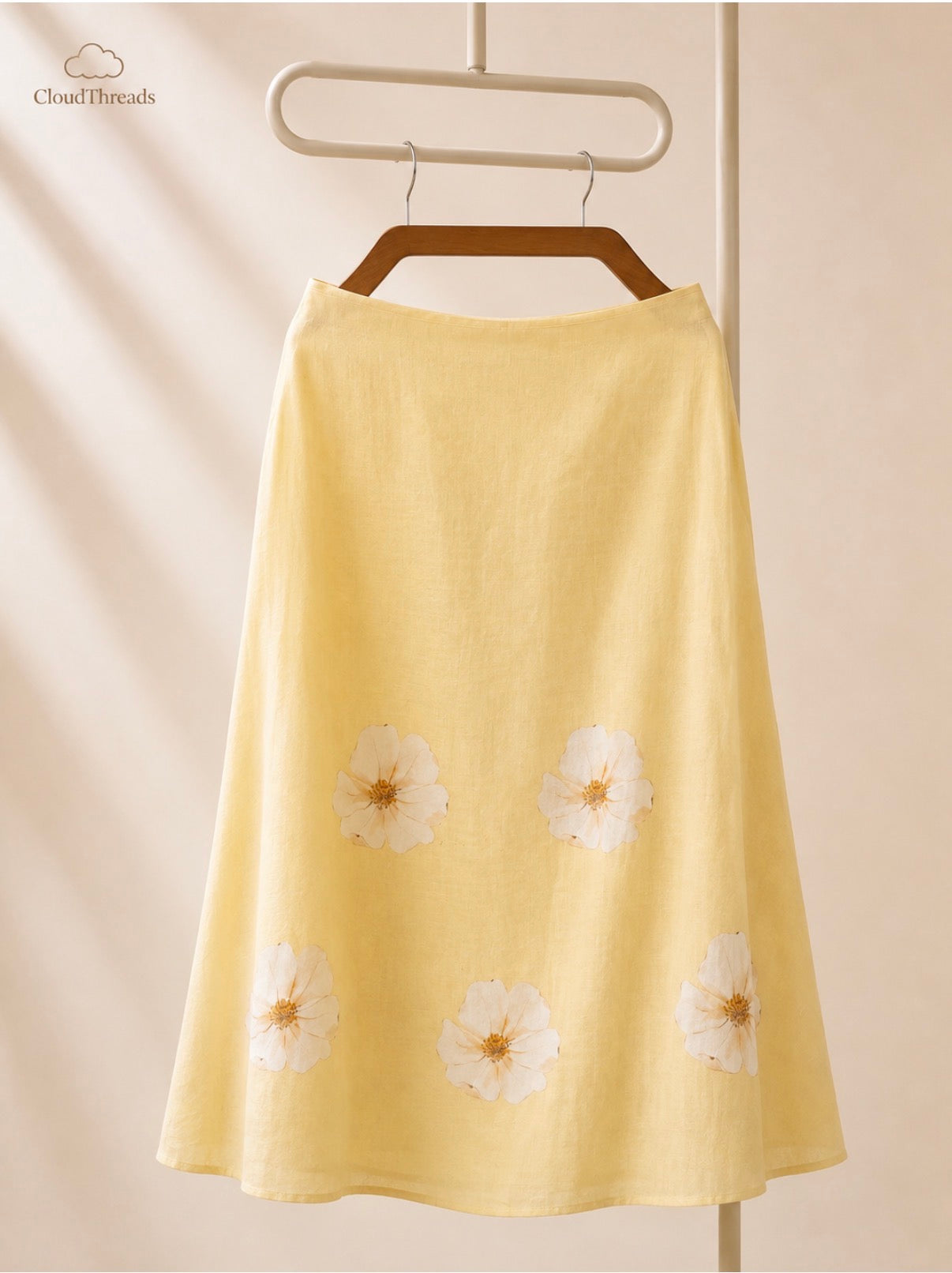 Pleated sleeves linen set
