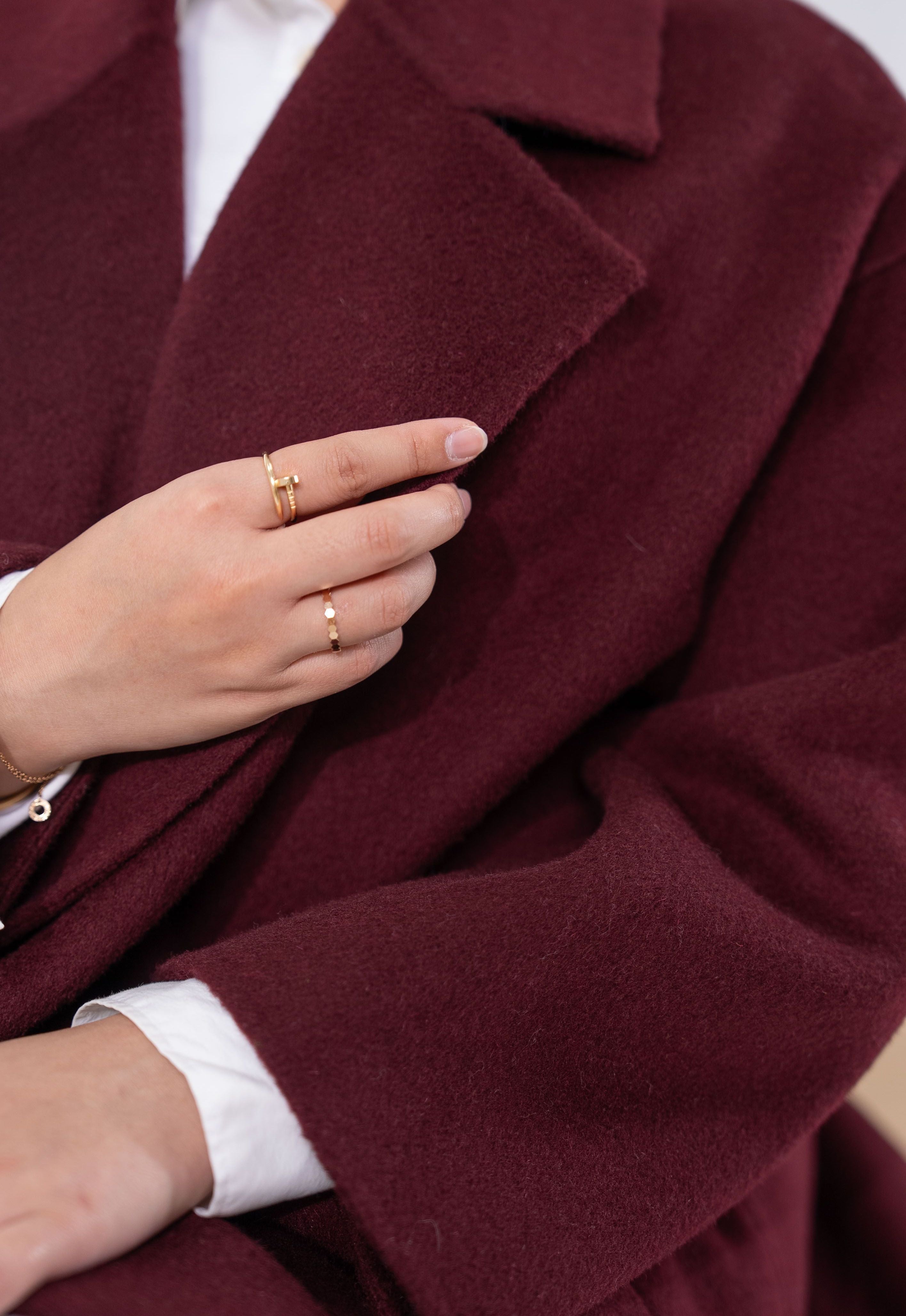 Long Maroon Coat