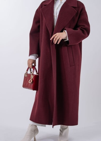 Long Maroon Coat